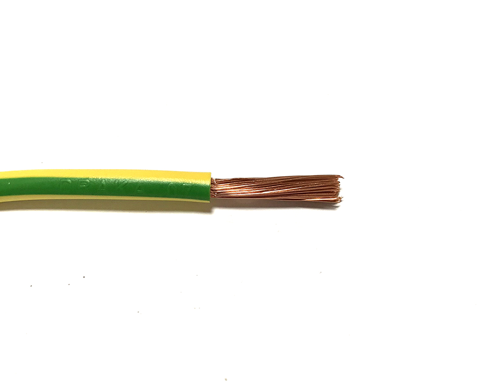 Kabel H07V-K 1,5 (CYA 1,5) Zelenožlutá